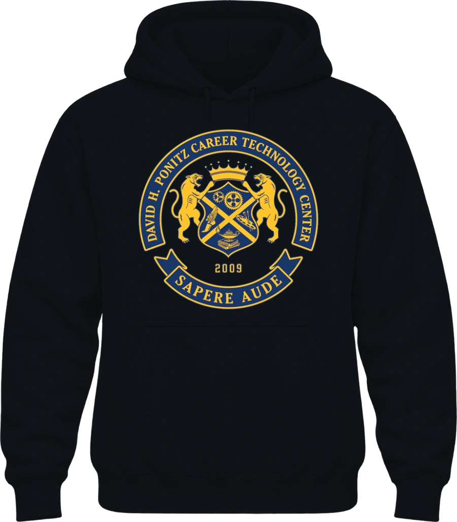 Ponitz Career Technology Center Hoodie — Black front