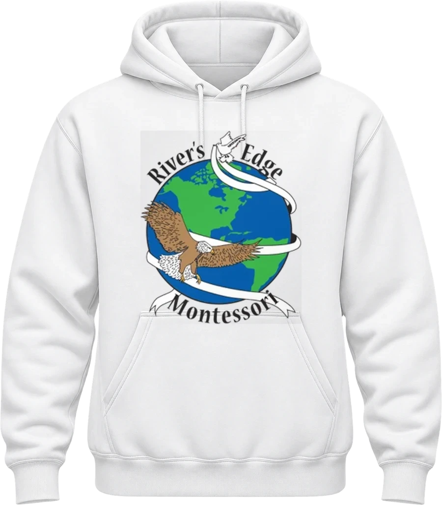 Rivers Edge Montessori Hoodie — White