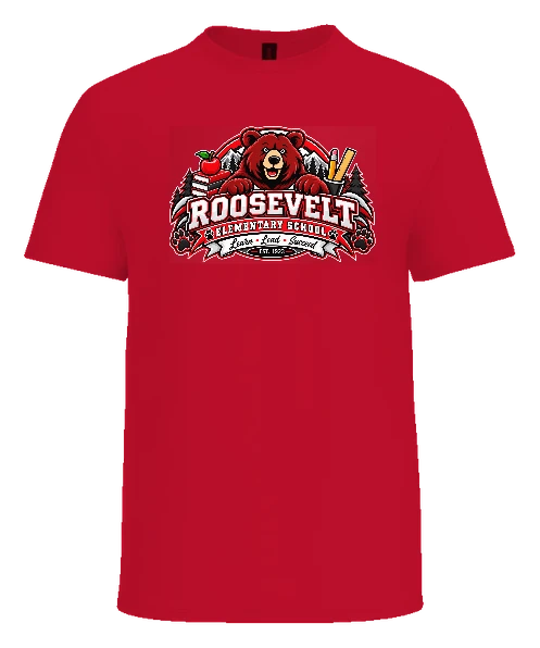 Roosevelt Elementary School Tee — Red front