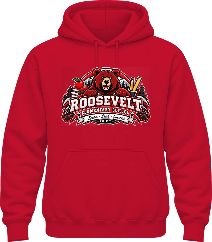 Roosevelt Elementary School Hoodie — Red