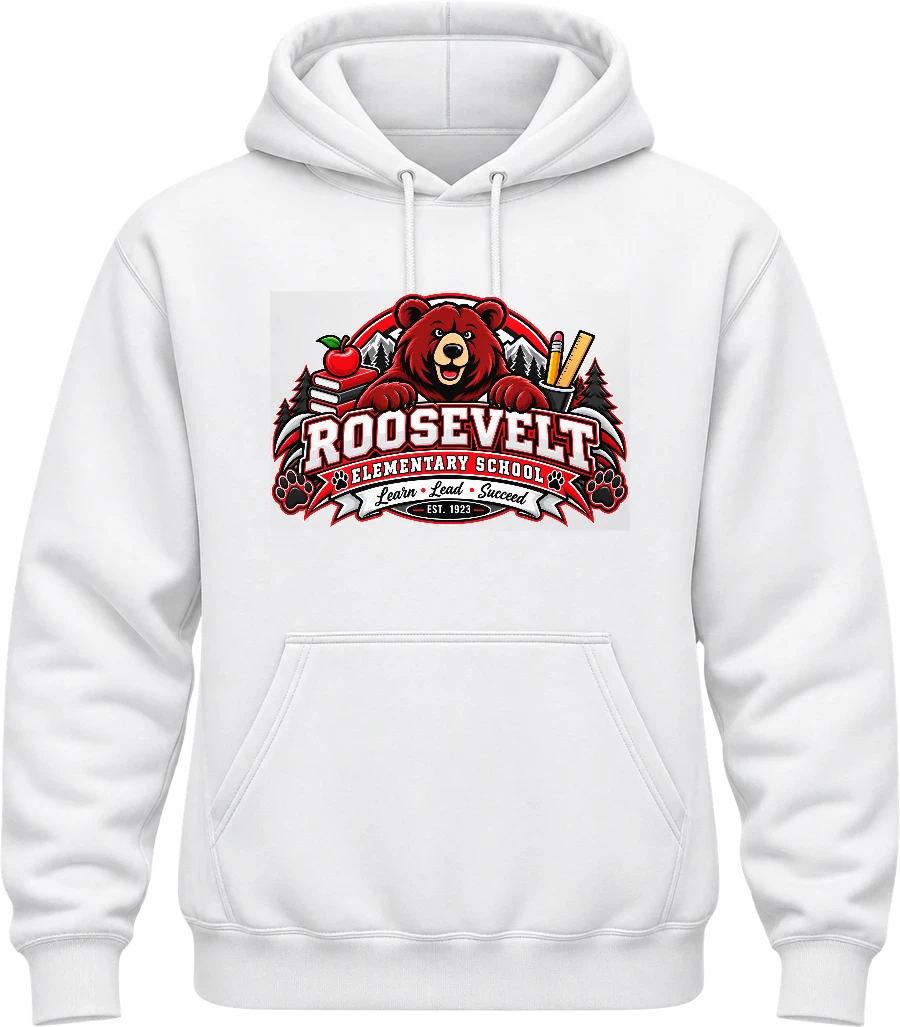 Roosevelt Elementary School Hoodie — White