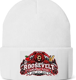 Roosevelt Elementary School Beanie — White