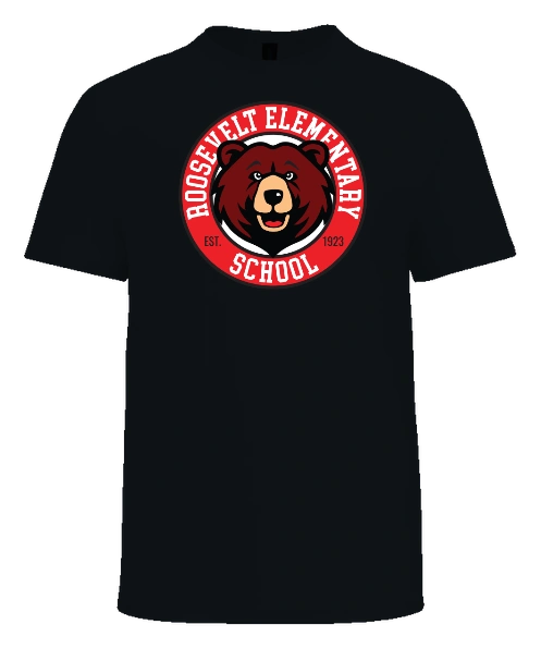 Roosevelt Elementary School Tee — Black front