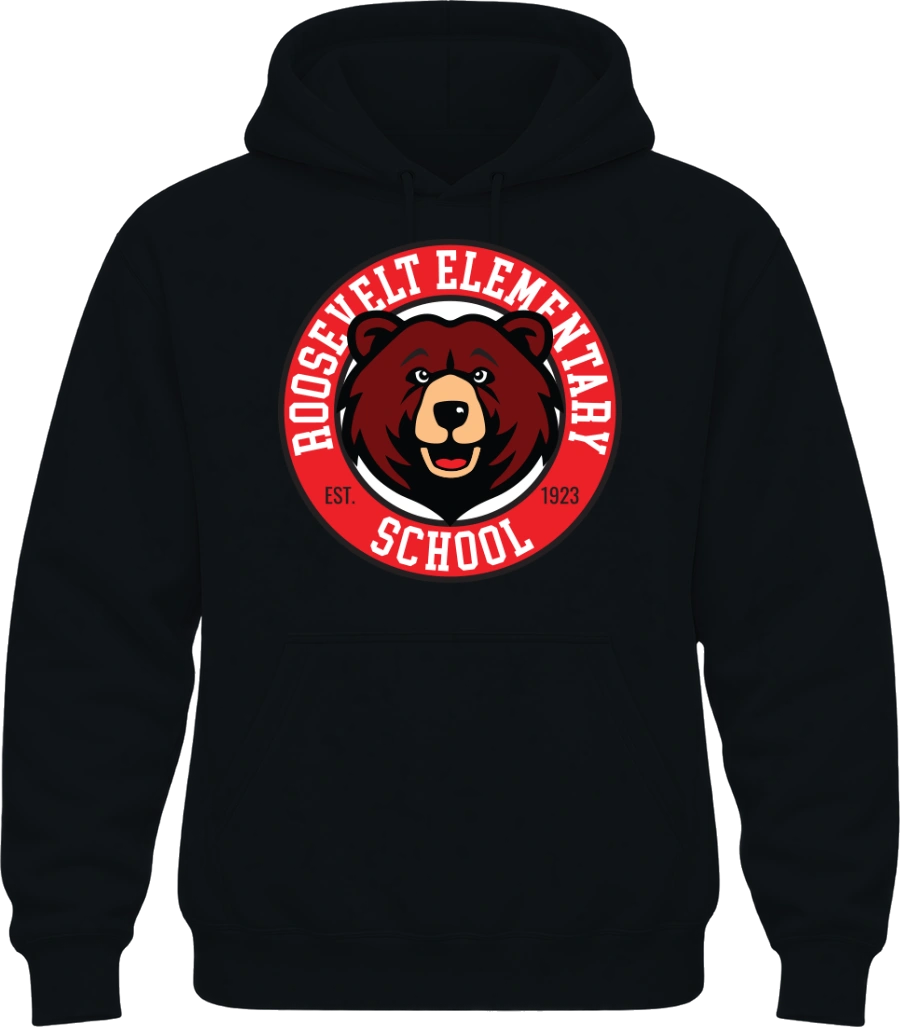 Roosevelt Elementary School Hoodie — Black front