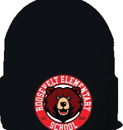 Roosevelt Elementary School Beanie — Black front