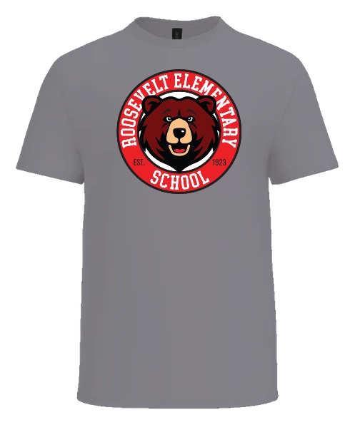 Roosevelt Elementary School Tee — Sport Grey front