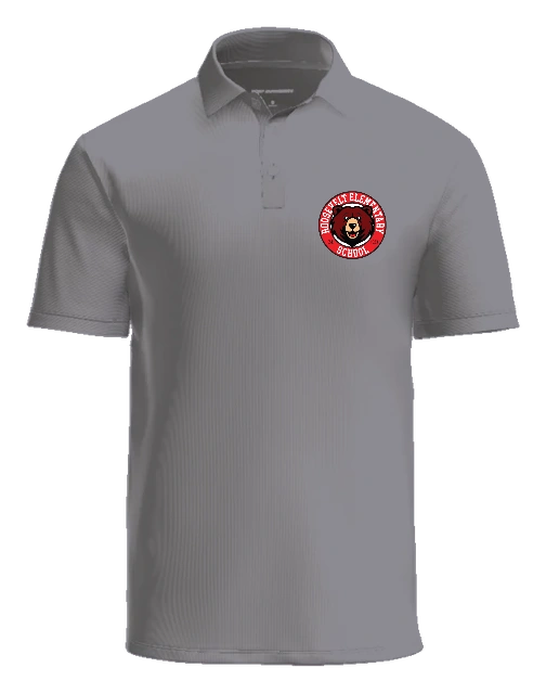 Roosevelt Elementary School Polo — Sport Grey front