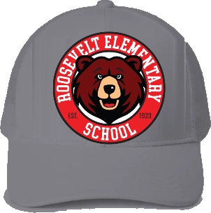 Roosevelt Elementary School Trucker Hat — Sport Grey front
