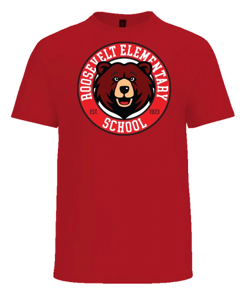 Roosevelt Elementary School Tee — Red front