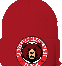 Roosevelt Elementary School Beanie — Red front