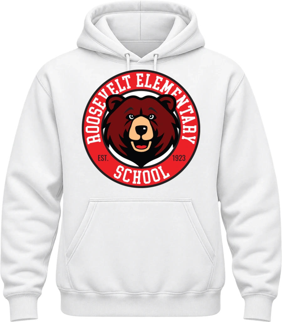Roosevelt Elementary School Hoodie — White front