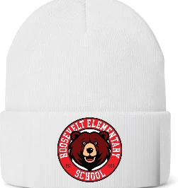Roosevelt Elementary School Beanie — White front