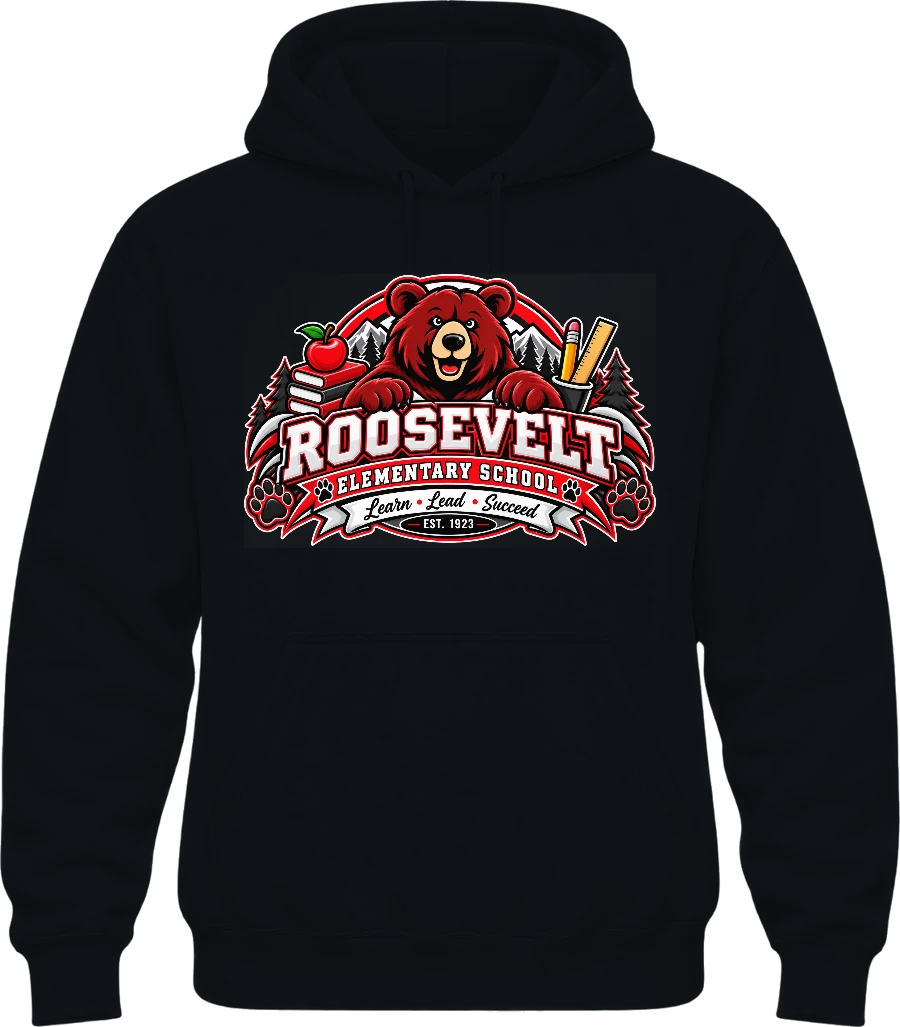 Roosevelt Elementary School Hoodie — Black