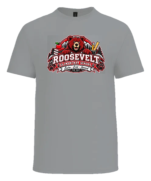 Roosevelt Elementary School Tee — Sport Grey front