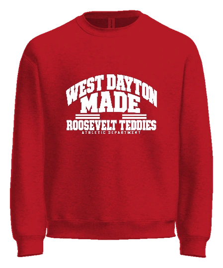 Roosevelt Highschool Crewneck — Red front