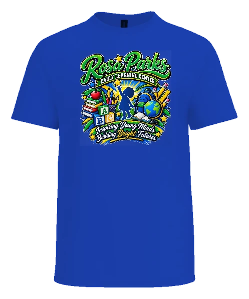 Rosa Parks Learning Center Tee — True Royal front