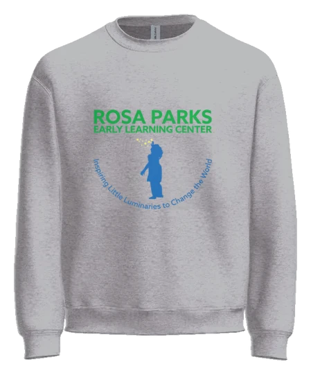 Rosa Parks Learning Center Crewneck — Ash front