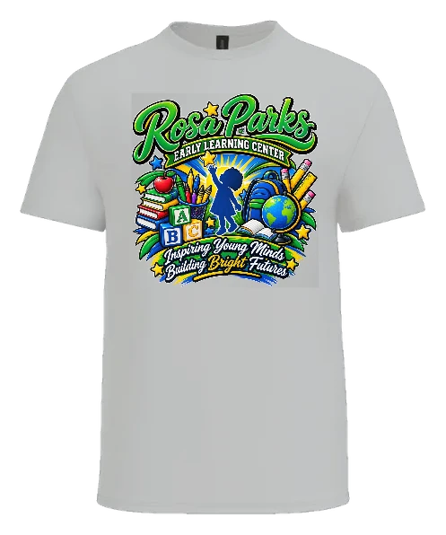 Rosa Parks Learning Center Tee — Ash front