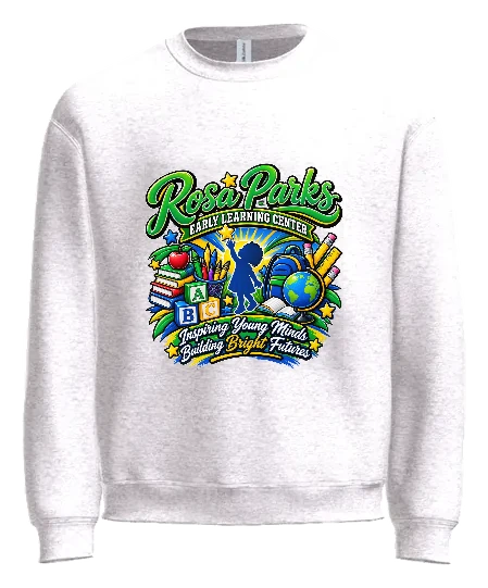Rosa Parks Learning Center Crewneck — White front