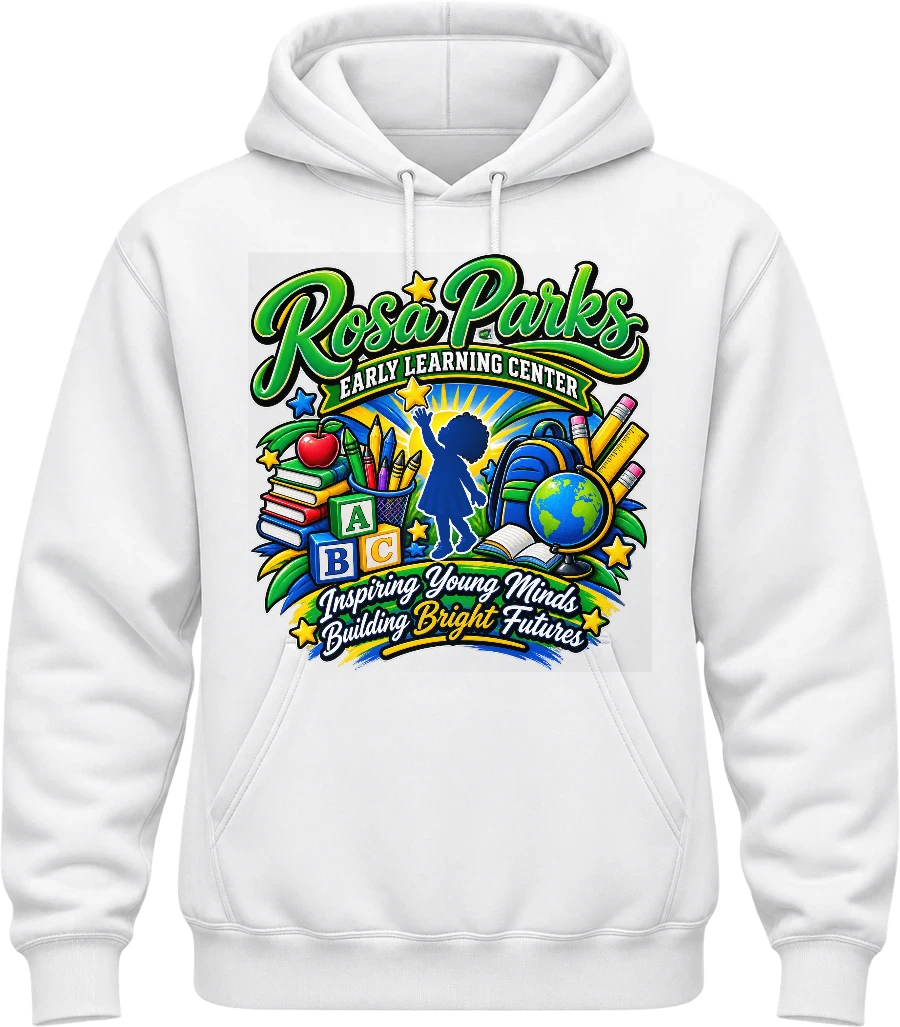Rosa Parks Learning Center Hoodie — White