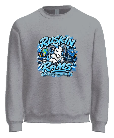 Ruskin Elementary Crewneck — Sport Grey front