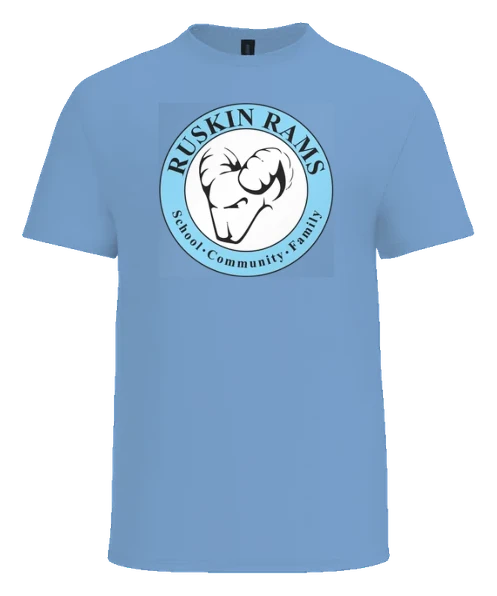 Ruskin Elementary Tee — Carolina Blue front