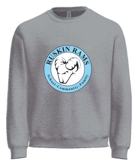 Ruskin Elementary Crewneck — Sport Grey front