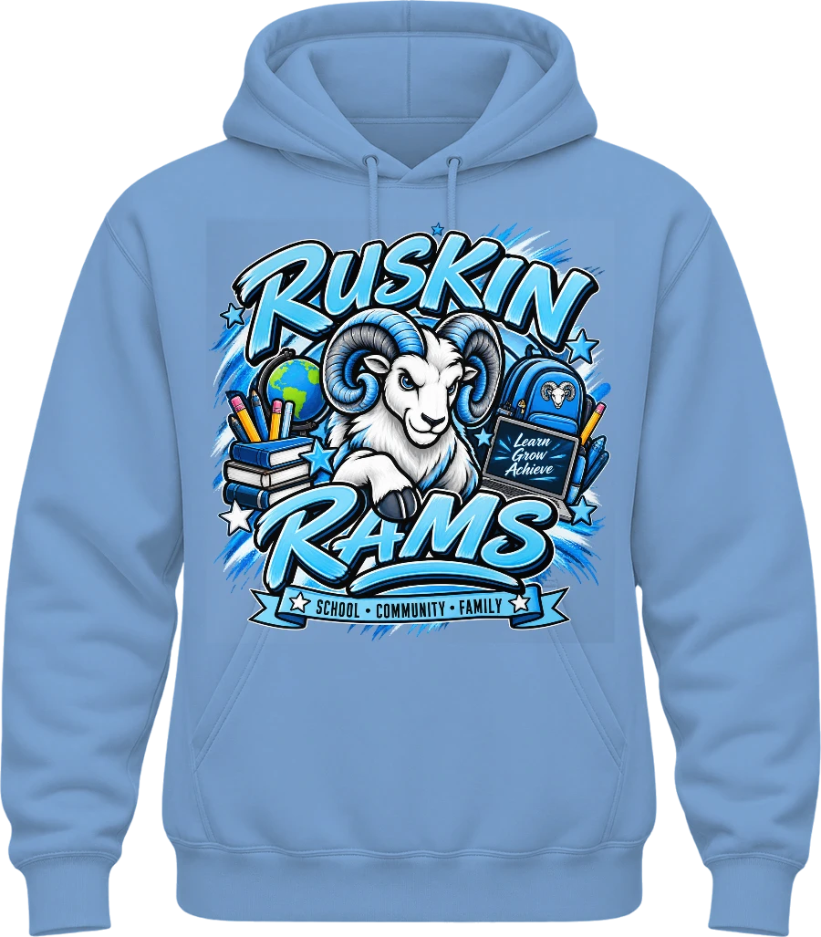 Ruskin Elementary Hoodie — Carolina Blue