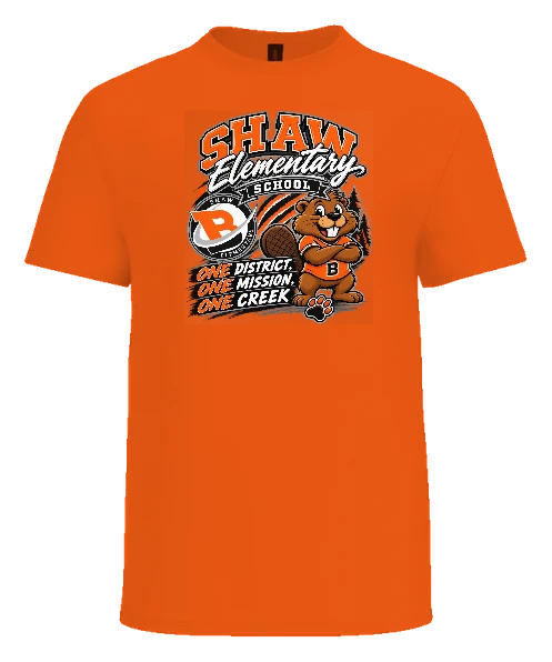 Shaw Elementary (E.G. Shaw) Tee — S. Orange front