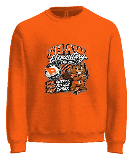 Shaw Elementary (E.G. Shaw) Crewneck — S. Orange front