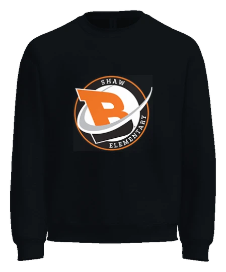 Shaw Elementary (E.G. Shaw) Crewneck — Black front