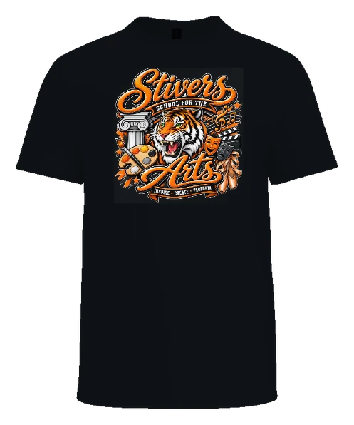 Stivers School for the Arts Tee — Black front