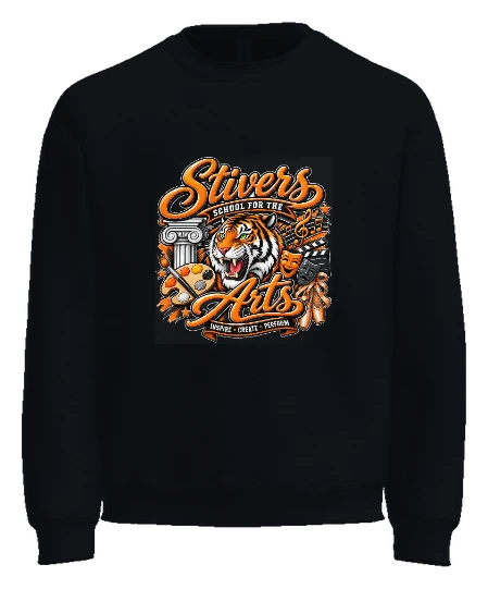 Stivers School for the Arts Crewneck — Black front