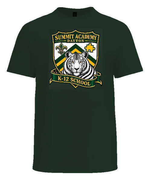 Summit Academy Tee — Forest Green front