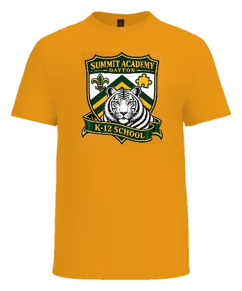 Summit Academy Tee — Gold front