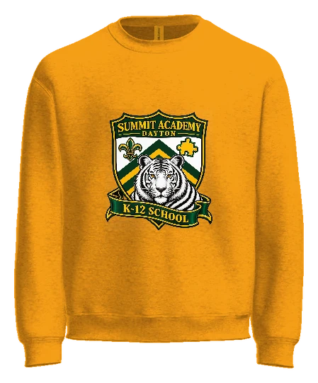 Summit Academy Crewneck — Gold front