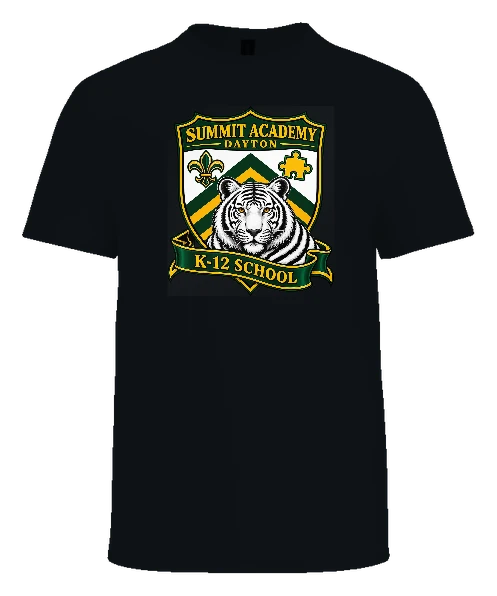 Summit Academy Tee — Black front