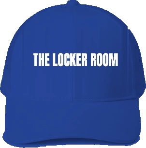 The Locker Room LA Trucker Hat — Royal front