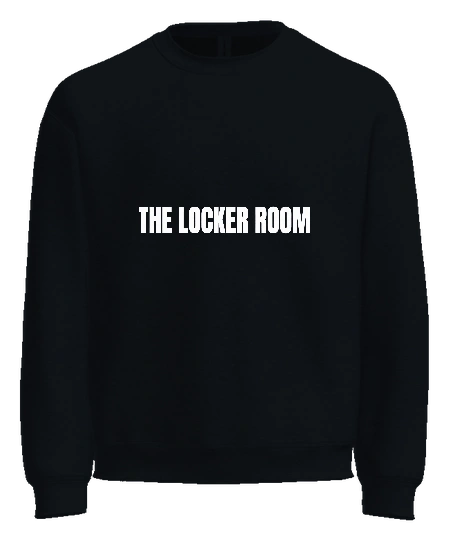 The Locker Room LA Crewneck — Black front