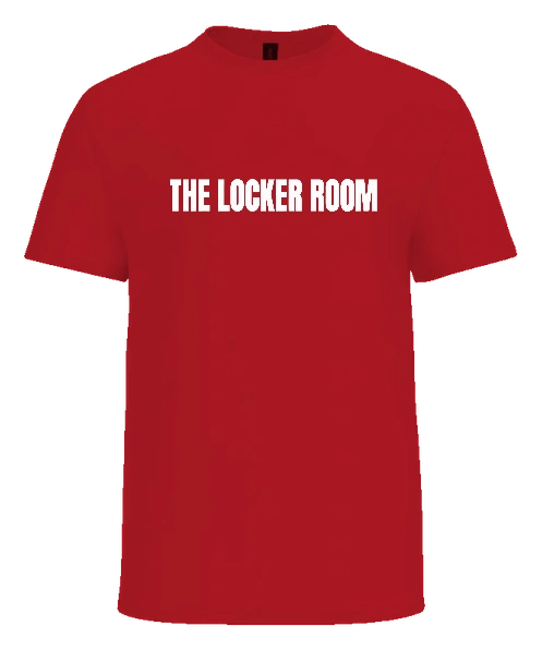 The Locker Room LA Tee — Red front
