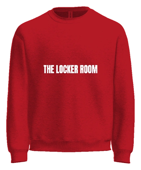 The Locker Room LA Crewneck — Red front