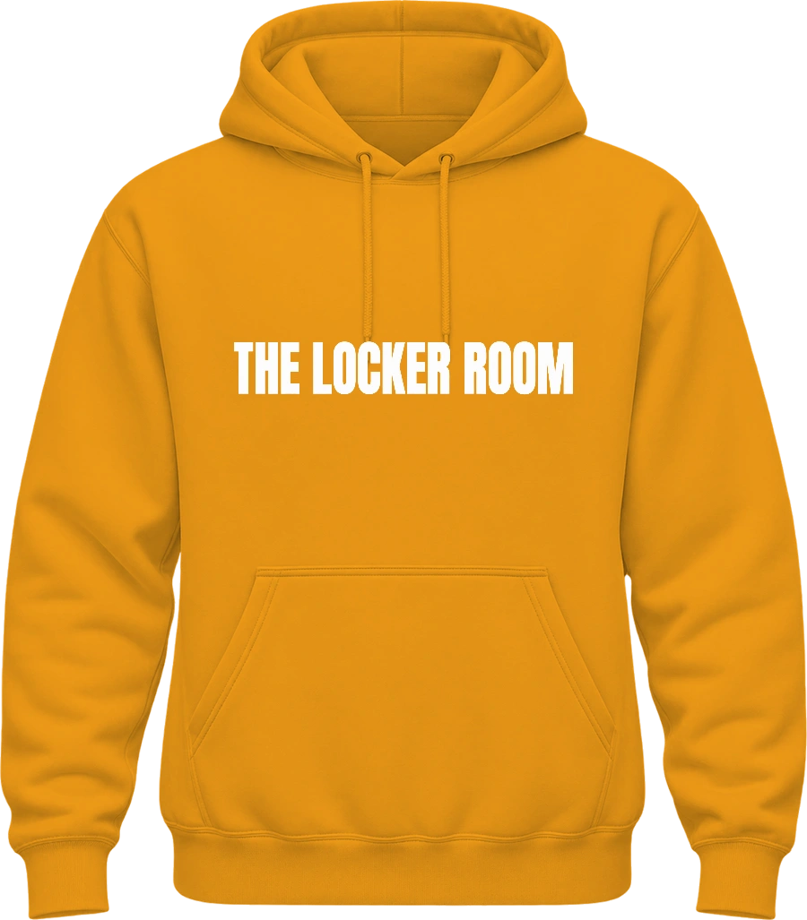 The Locker Room LA Hoodie — Gold front