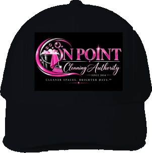 THE OPCA SHOP by On Point Cleaning Authority Trucker Hat — Black front