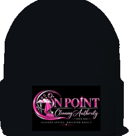 THE OPCA SHOP by On Point Cleaning Authority Beanie — Black front