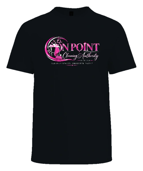 THE OPCA SHOP by On Point Cleaning Authority Tee — Black front
