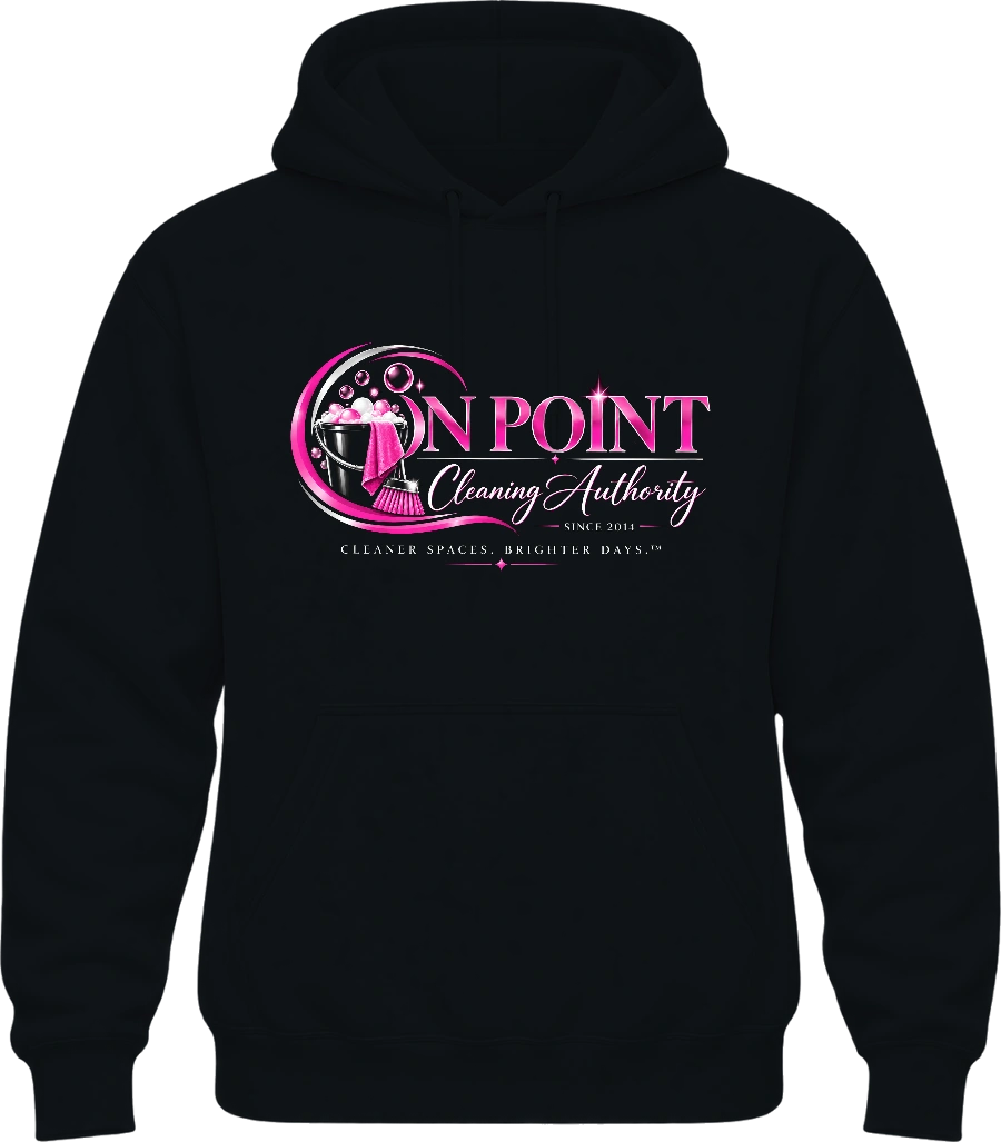 THE OPCA SHOP by On Point Cleaning Authority Hoodie — Black front