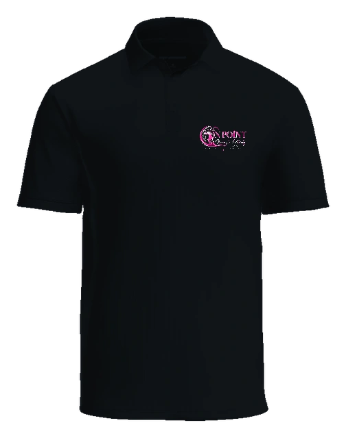 THE OPCA SHOP by On Point Cleaning Authority Polo — Black front