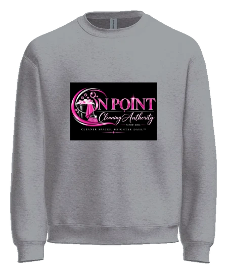 THE OPCA SHOP by On Point Cleaning Authority Crewneck — Sport Grey front