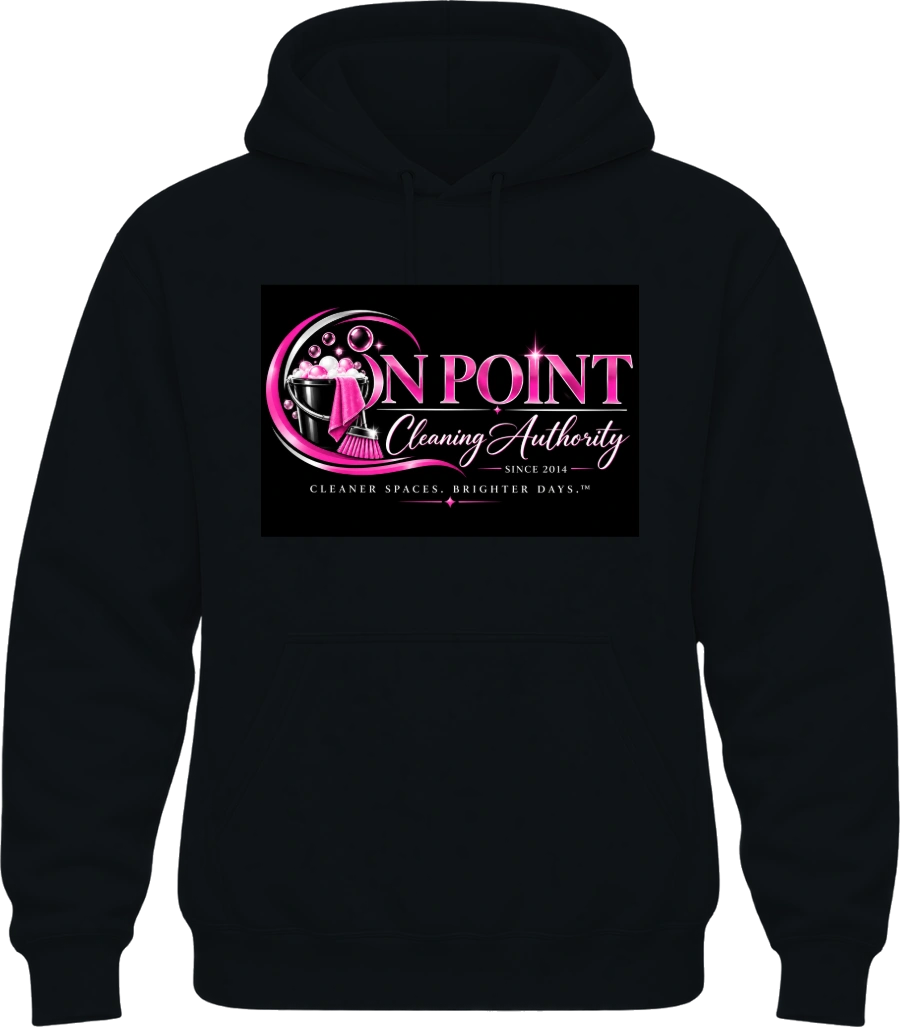 THE OPCA SHOP by On Point Cleaning Authority Hoodie — Black front