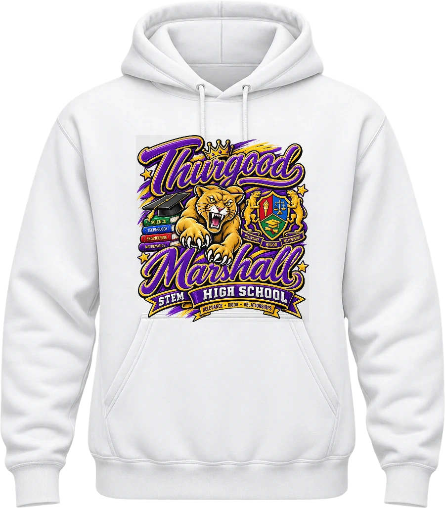 Thurgood Marshall STEM Hoodie — White